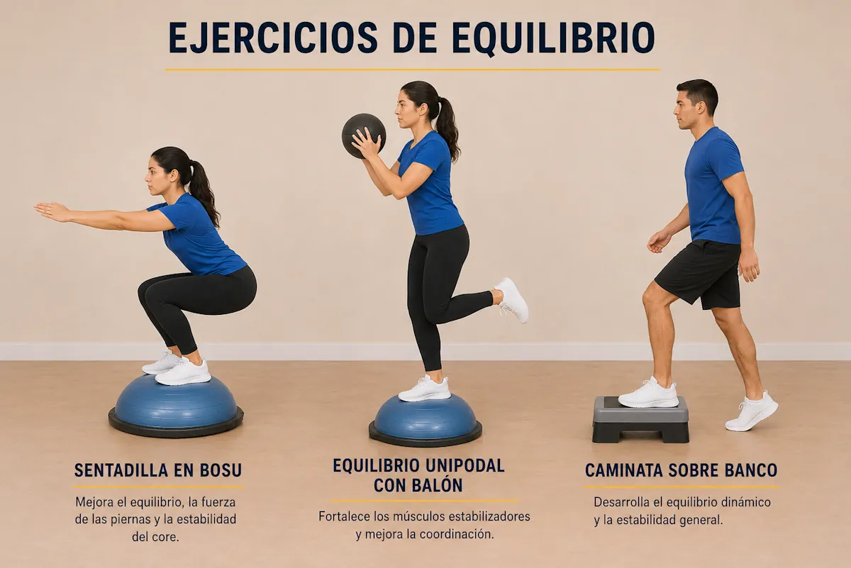 Ejercicios de equilibrio para cadera