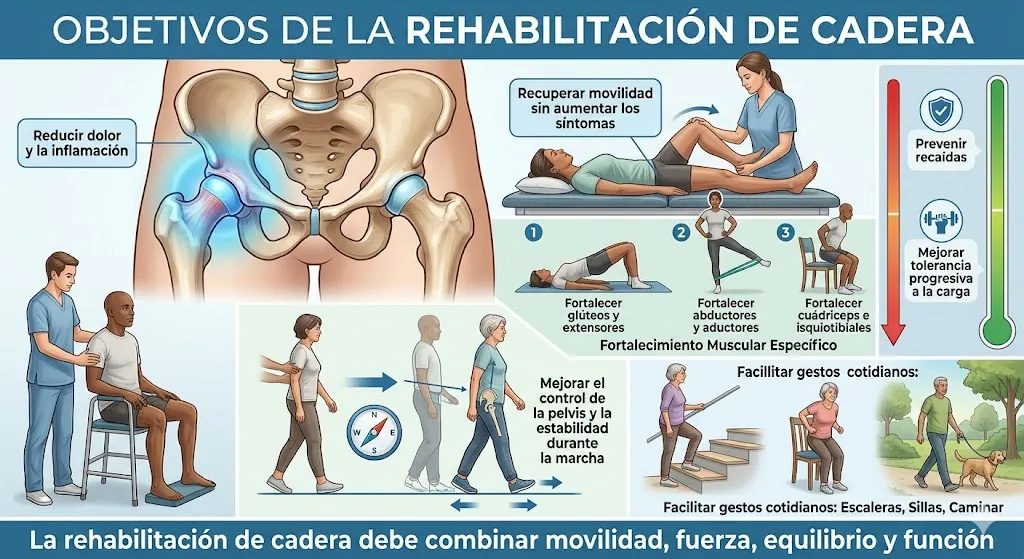 Objetivos de rehabilitación de cadera