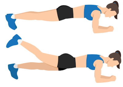 Plancha con elevación de pierna