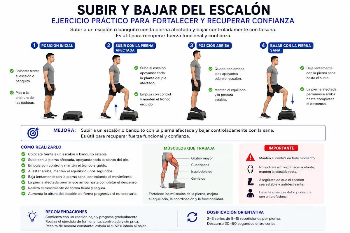 Subir y bajar escalón con control