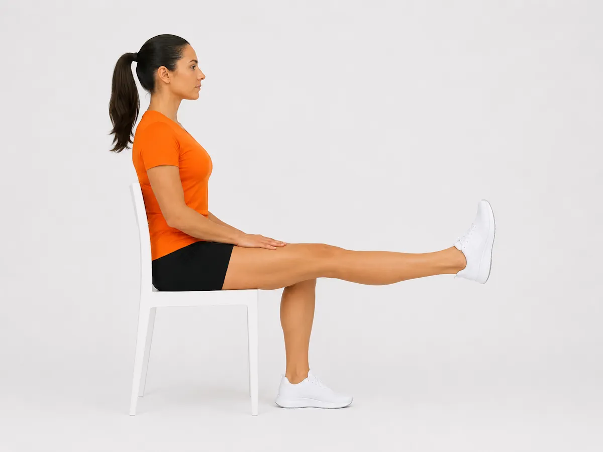Ejercicio sentado de flexión de rodilla