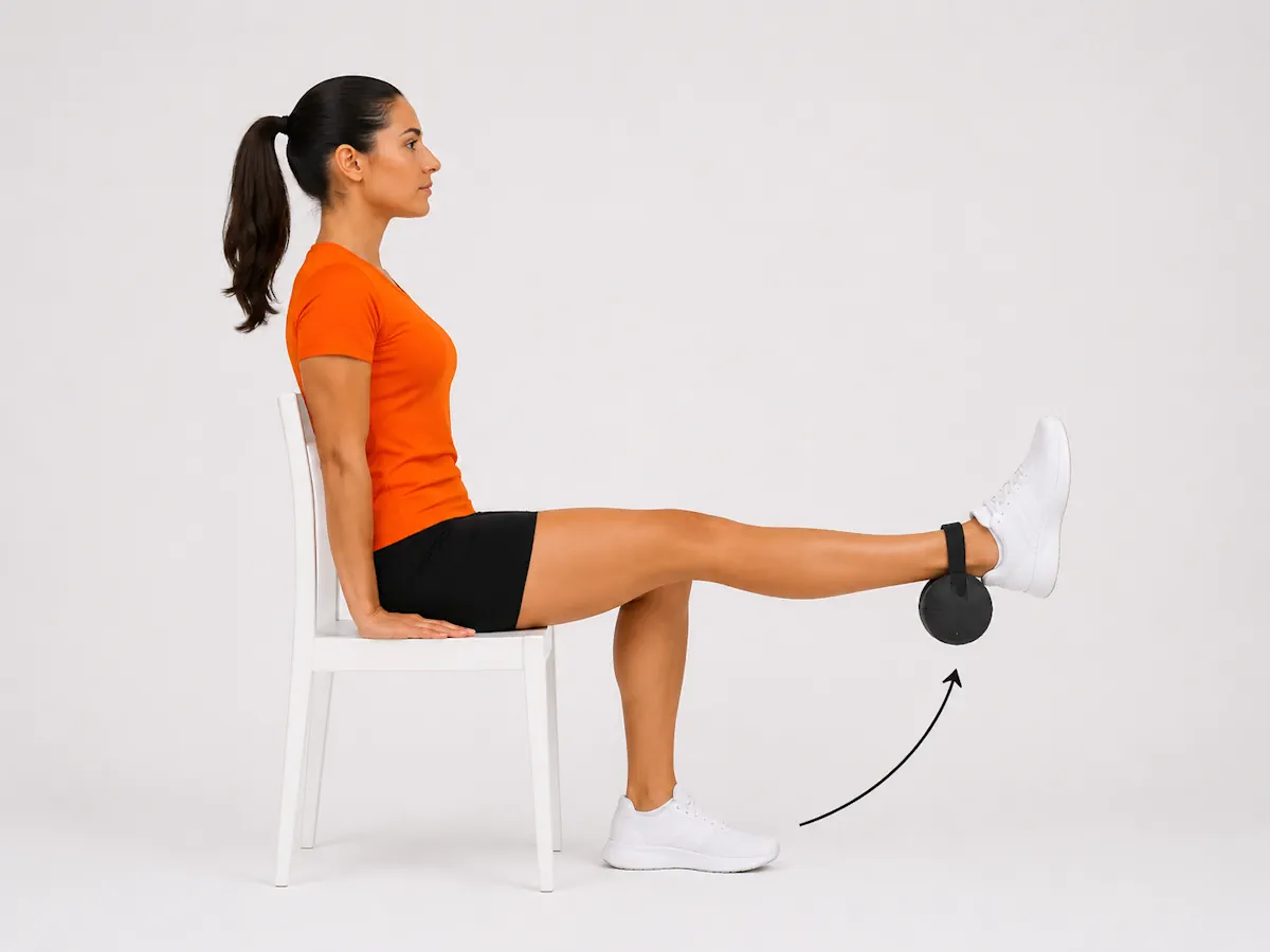 Ejercicio con peso en rodilla 2