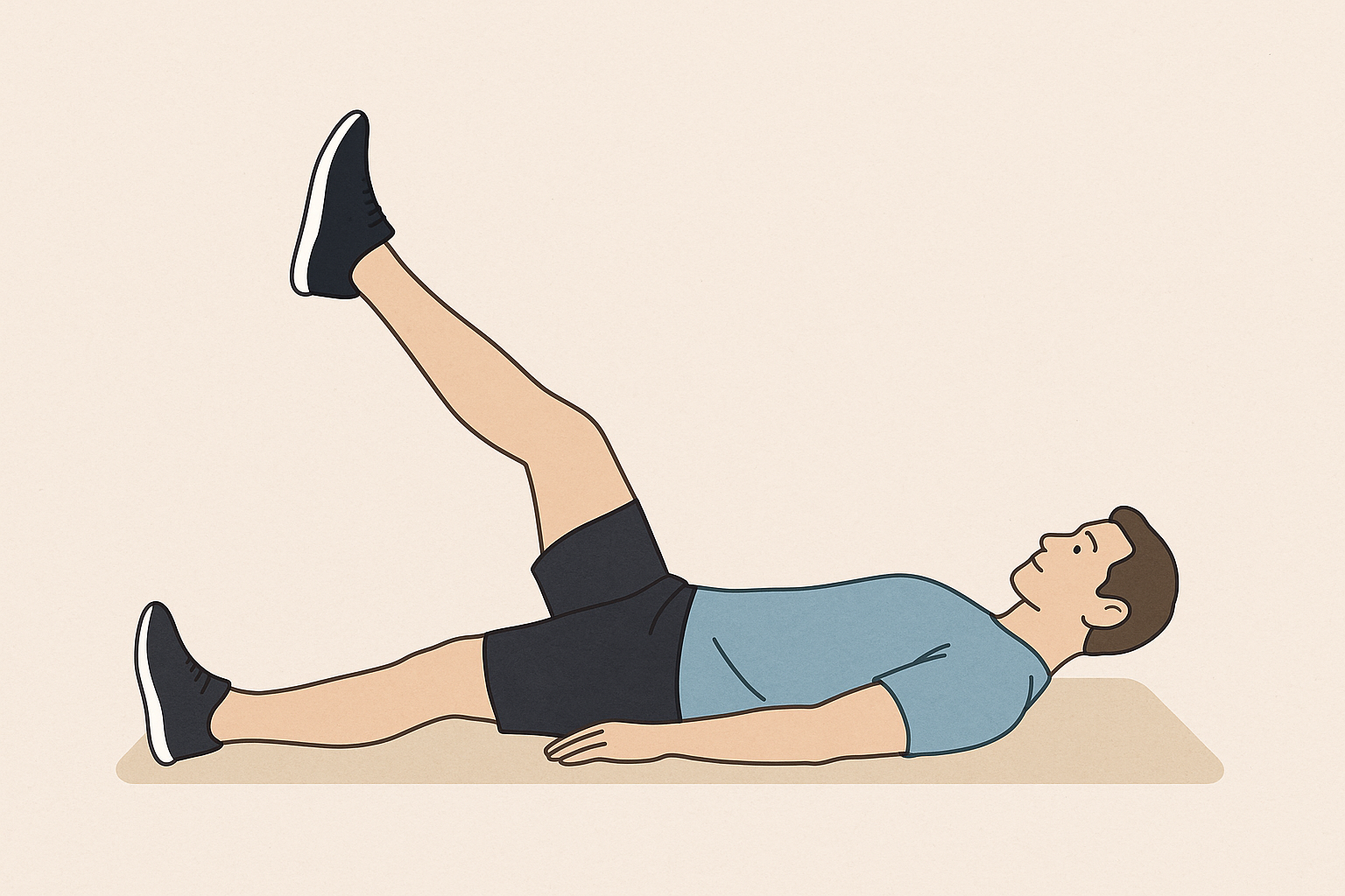 Elevación pierna estirada