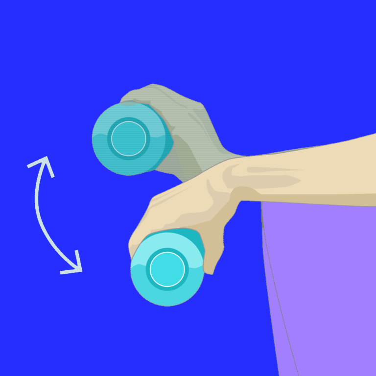 Extensión de muñeca con pesa