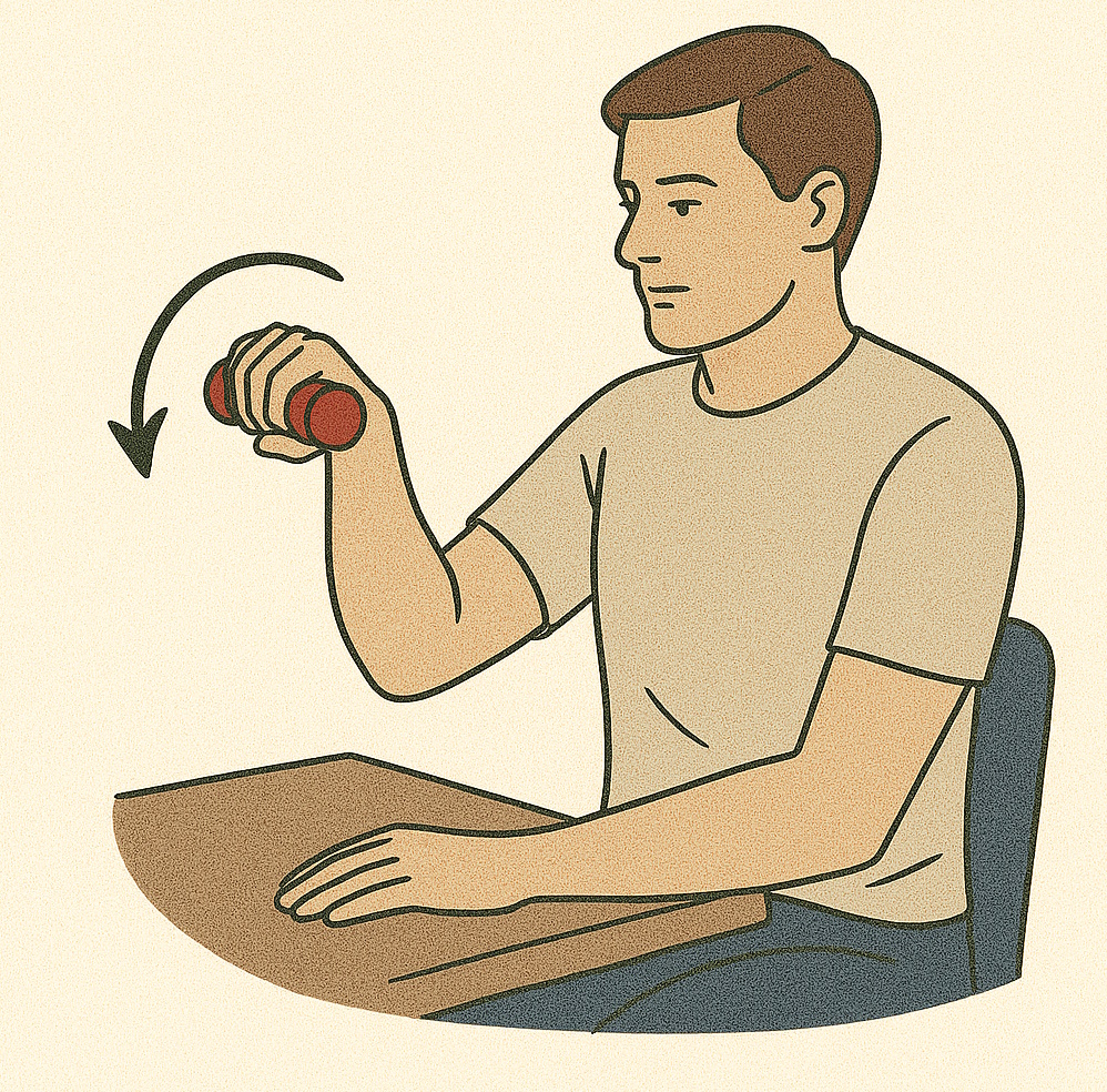 Extensión excéntrica de muñeca