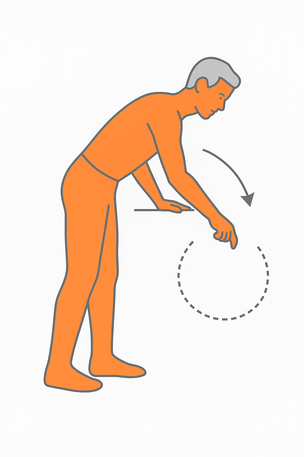 Ejercicio de péndulos activos para el hombro