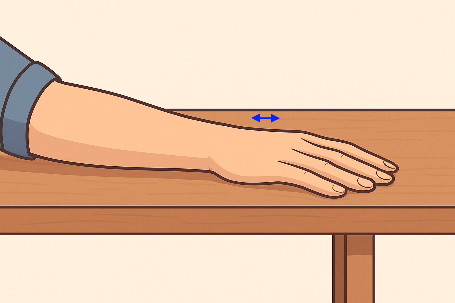 Movilización sobre mesa