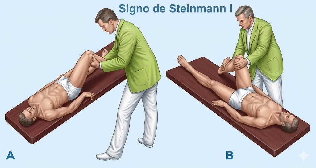 Signo de Steinmann I en rodilla