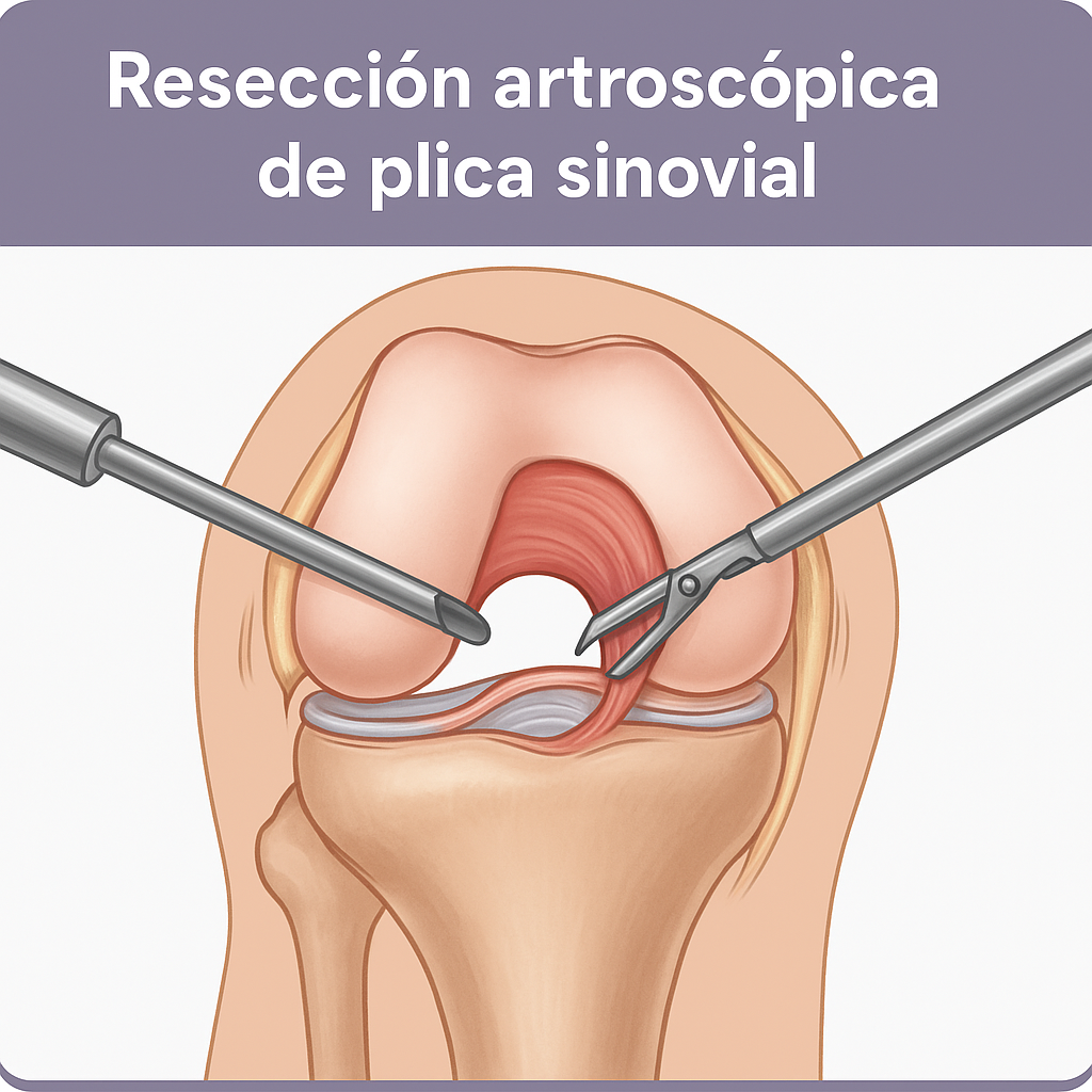 Resección artroscópica de plica sinovial