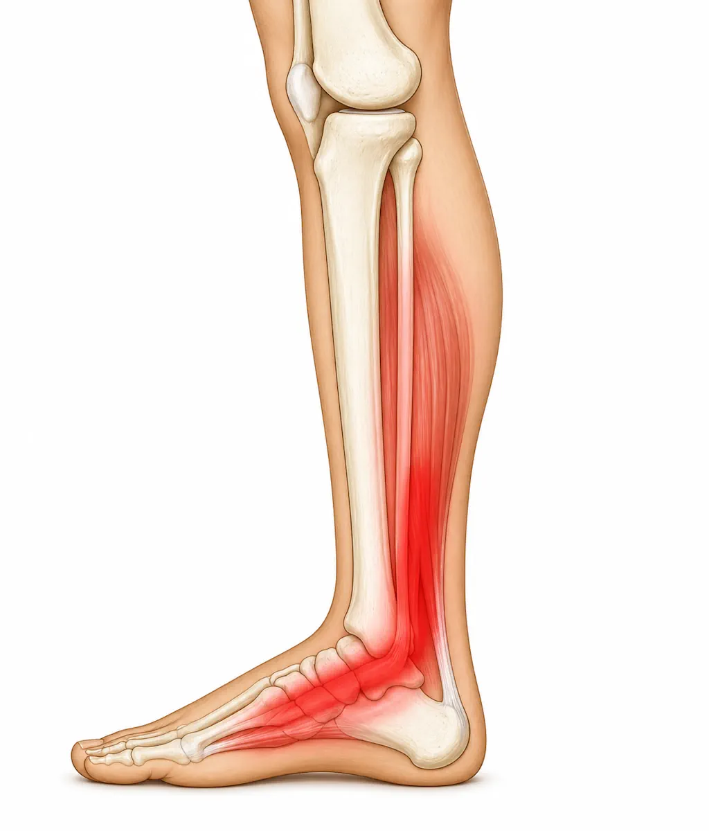 Tumefacción medial del tibial posterior