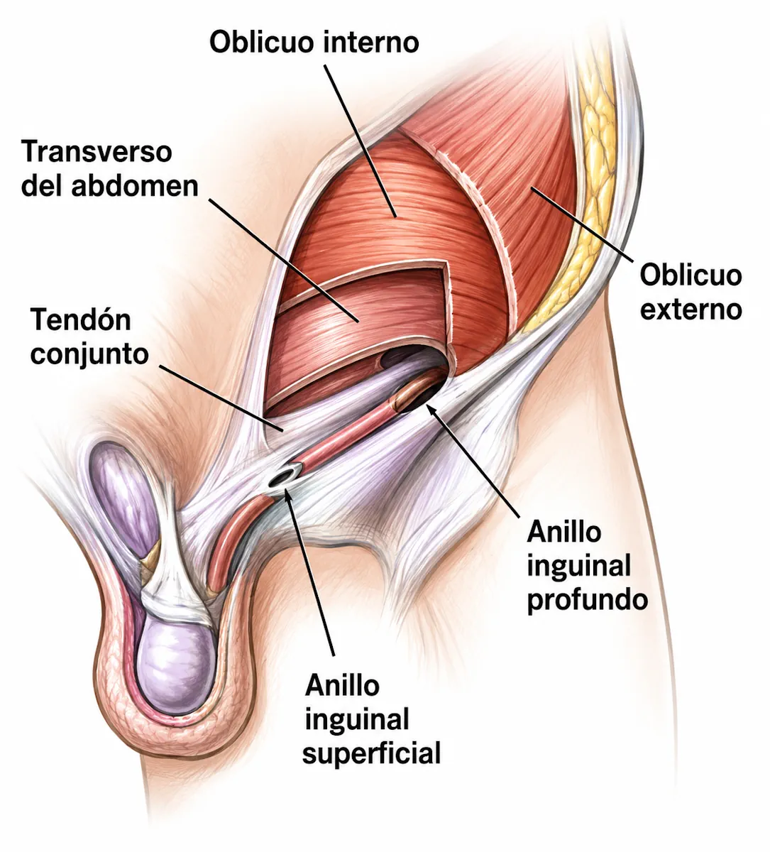 Estructuras implicadas en alteraciones de la pared abdominal posterior