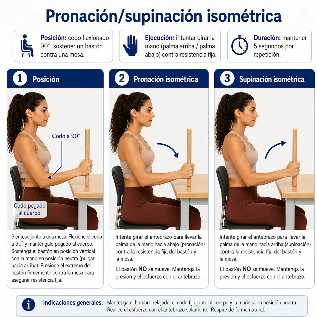 Pronación isométrica
