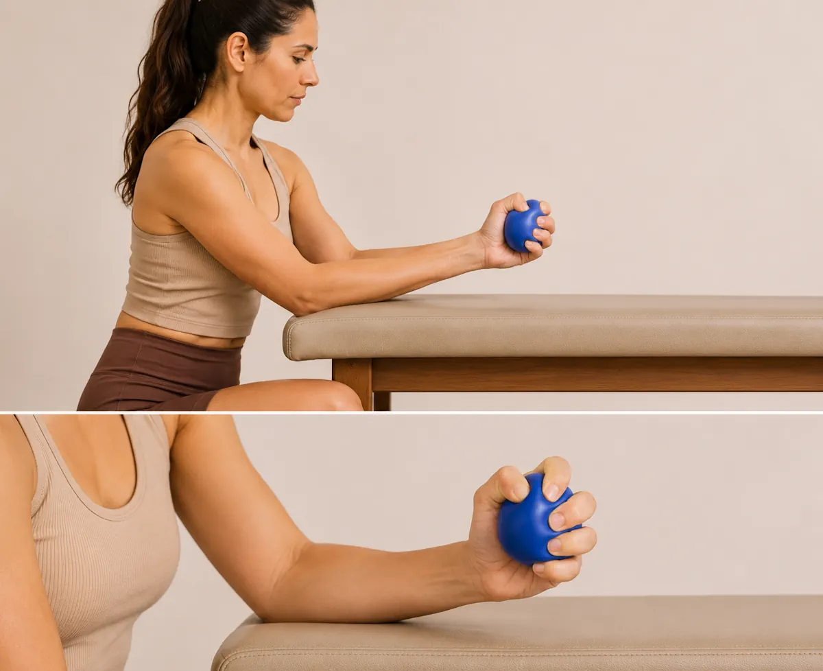 Apretar pelota blanda
