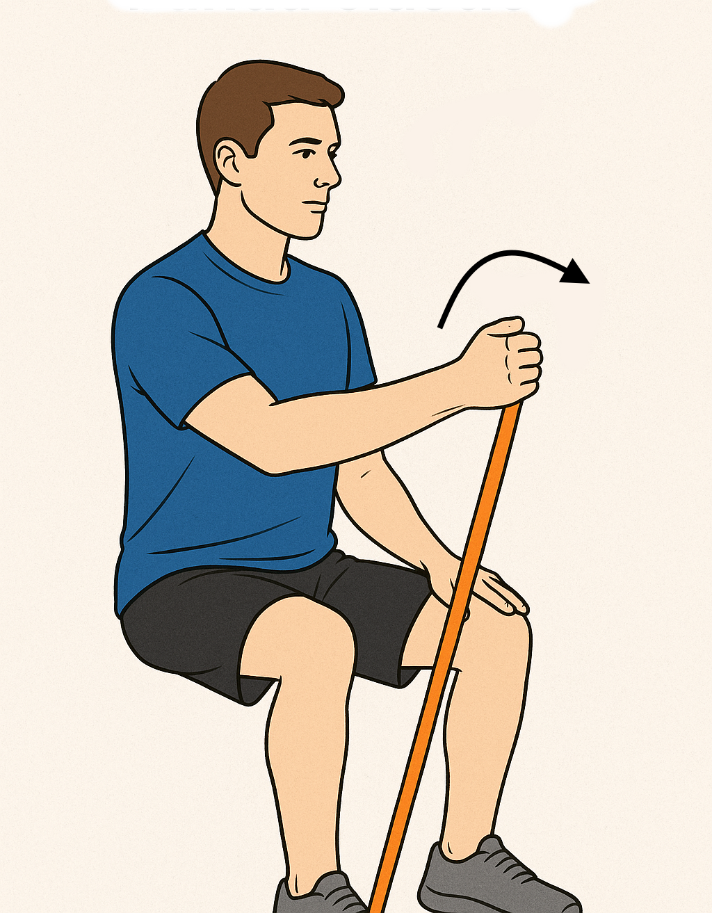 Rotaciones con banda elástica para antebrazo