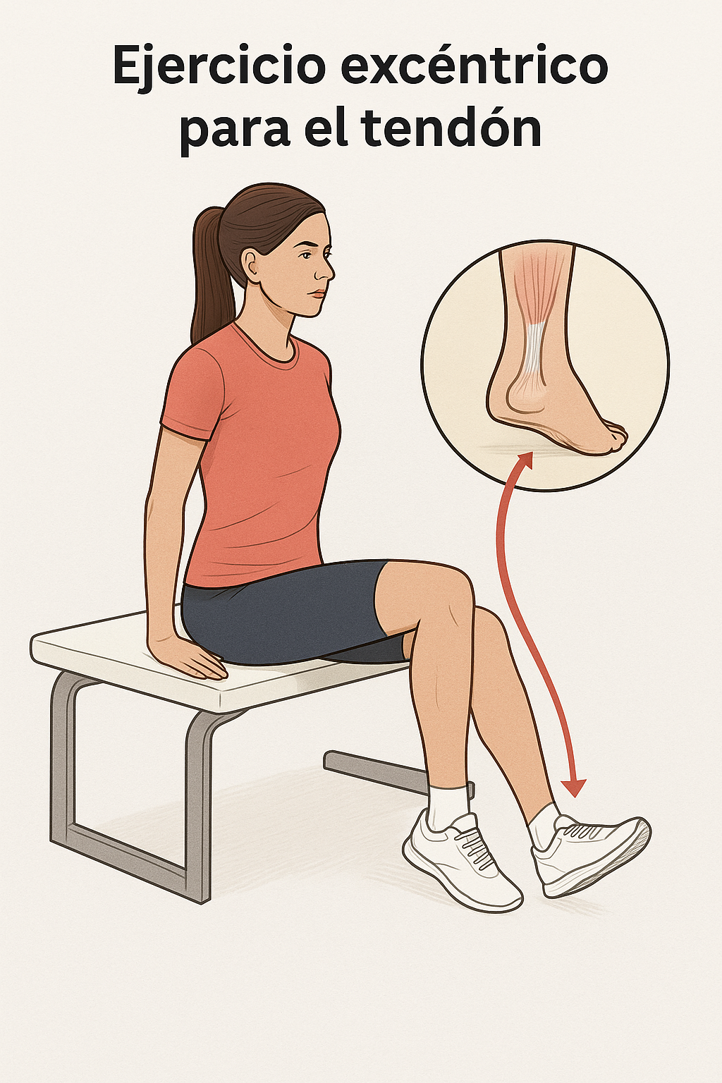 Ejercicio excéntrico para tendón