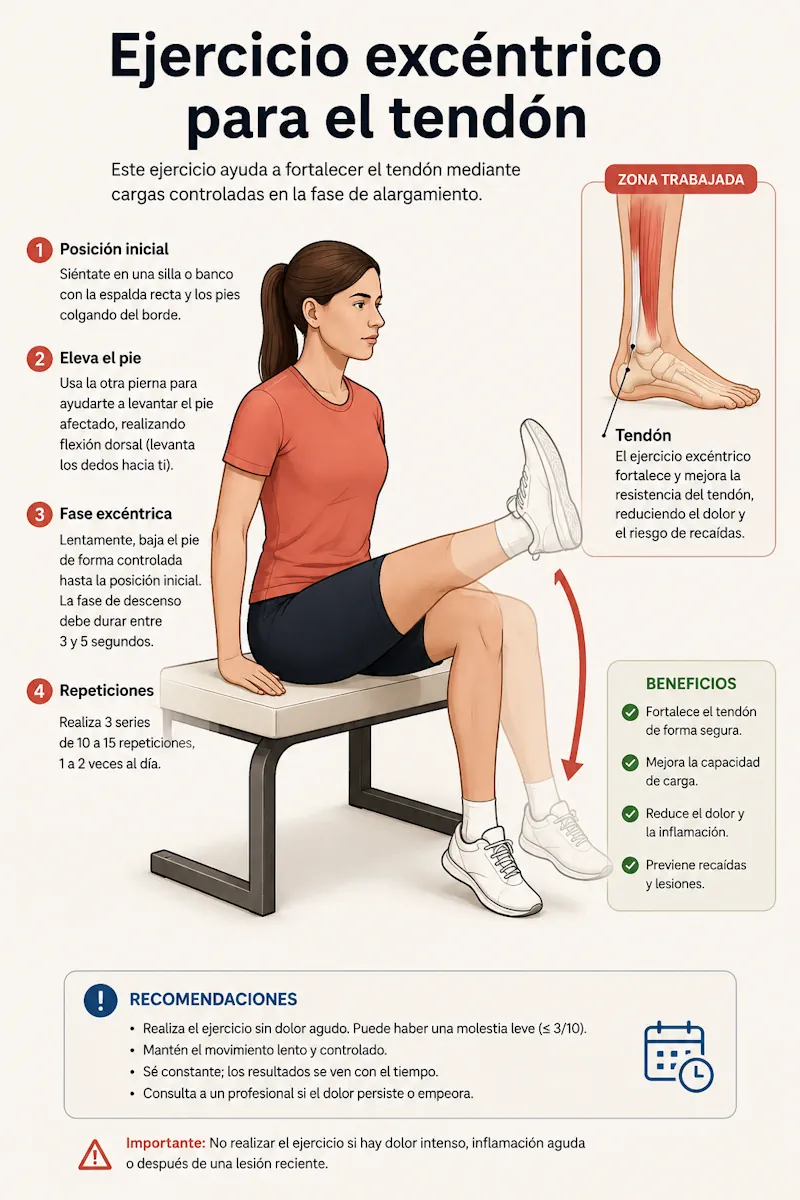 Ejercicio excéntrico para tendón