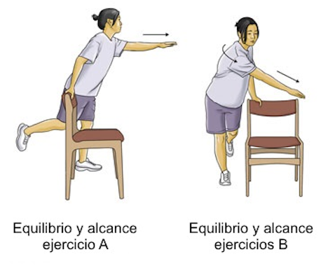 Ejercicio de equilibrio y alcance