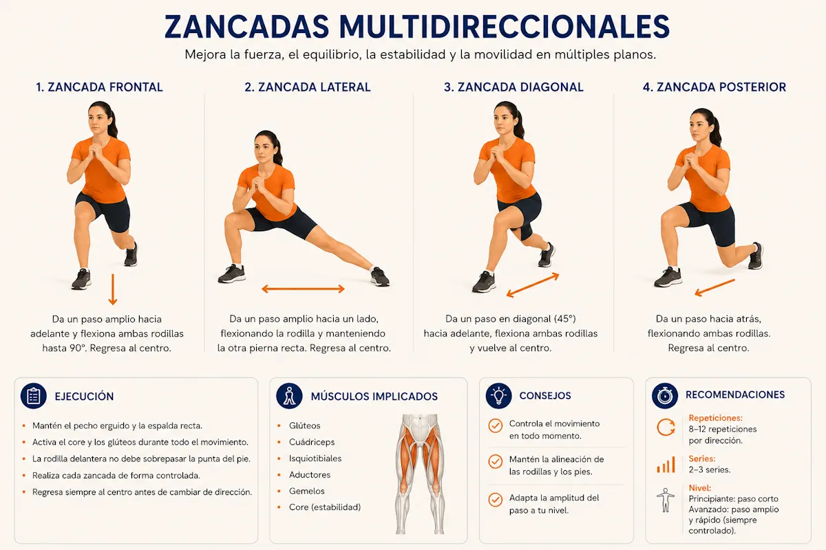 Zancadas multidireccionales