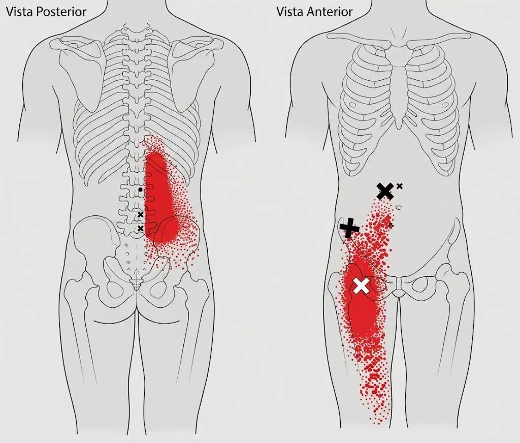 Síntomas de la tendinopatía del iliopsoas