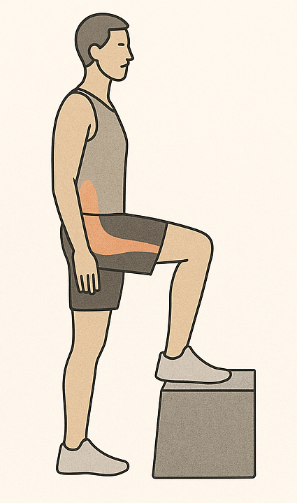Step-up bajo para iliopsoas