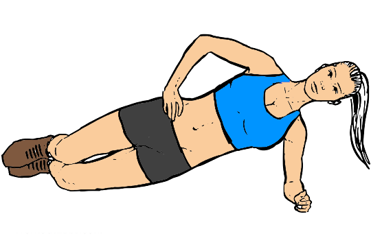 Plancha lateral modificada sobre rodilla