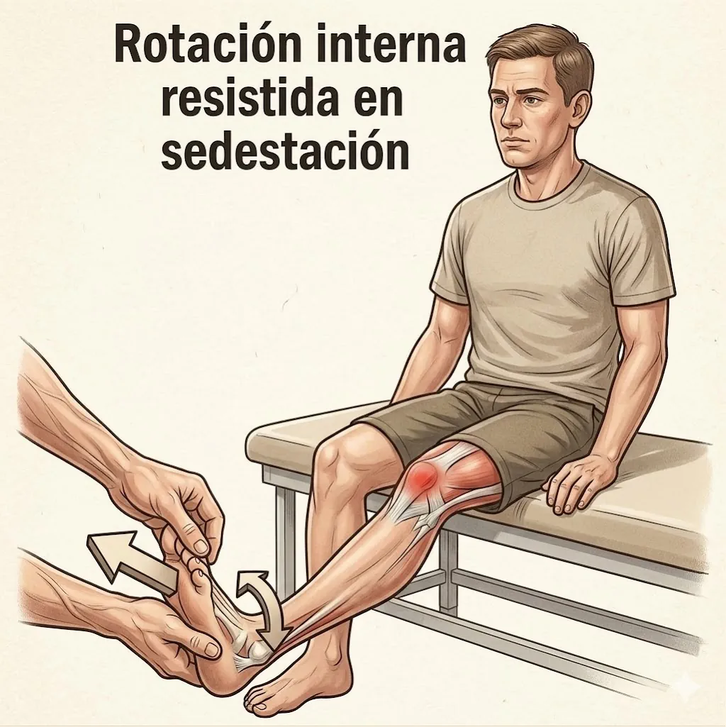 Rotación interna resistida en sedestación