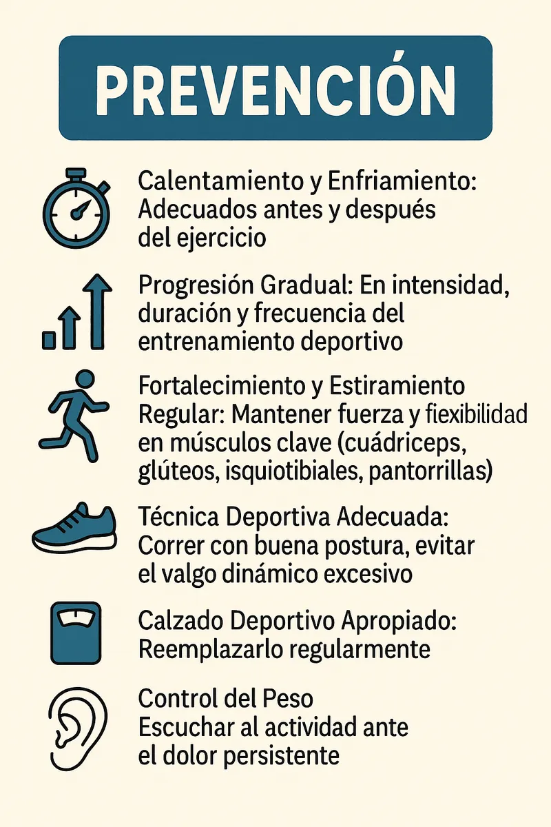 Prevención de la tendinitis y bursitis anserina
