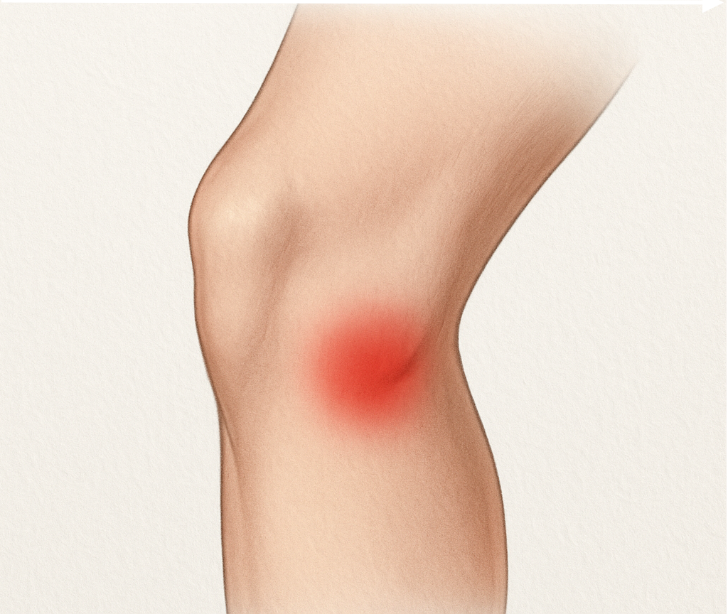 Ubicación de dolor medial