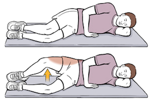 Estiramiento lateral tumbado