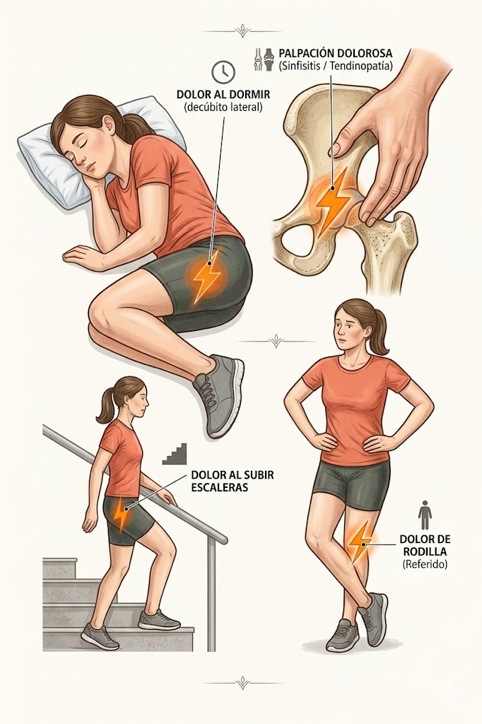 Síntomas de la tendinopatía glútea