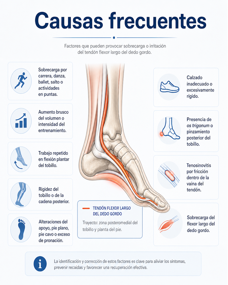 Sobrecarga del flexor largo del dedo gordo